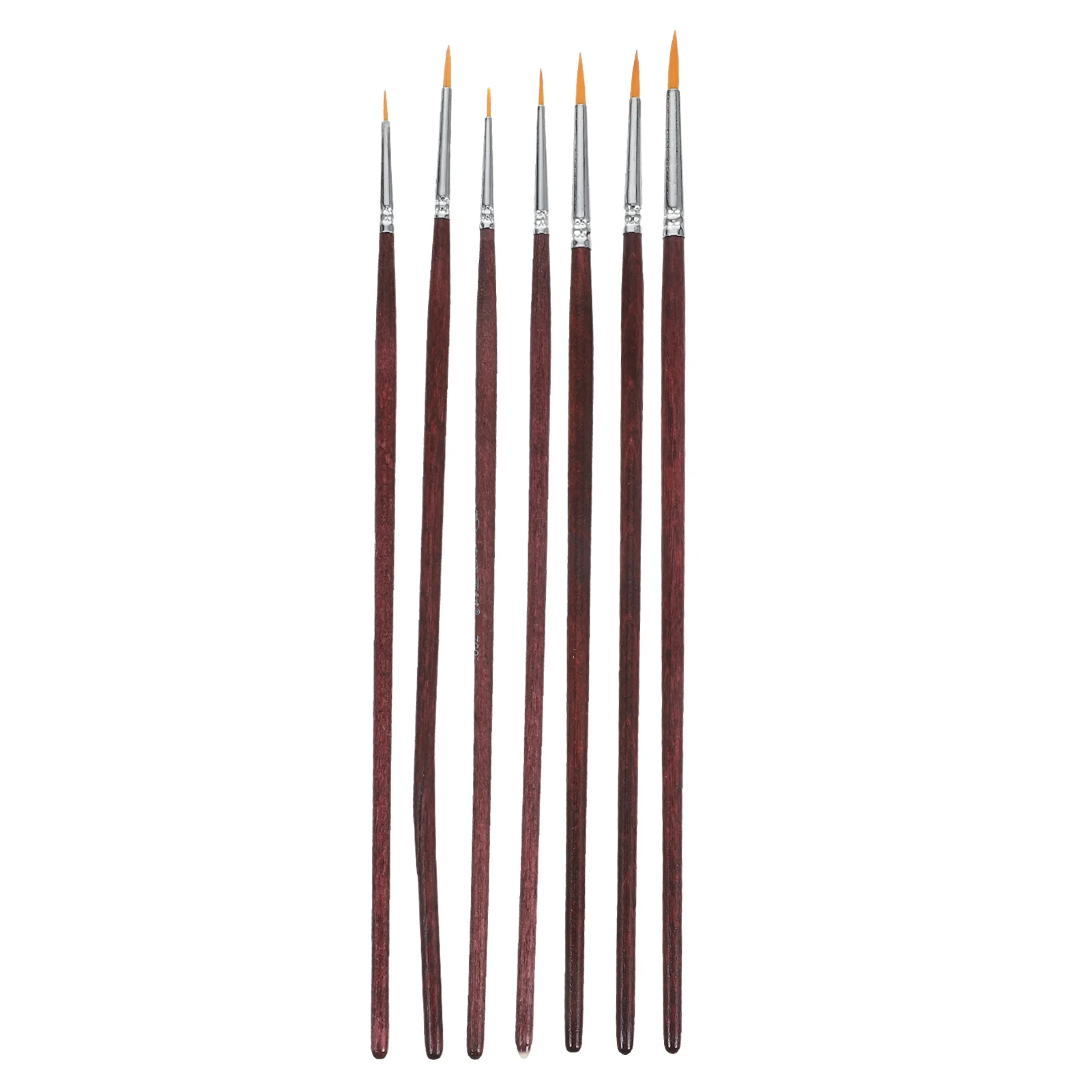 

7 Pcs Oil Painting Hook Pen Brushes Fine Detail Face Artist Wood Child