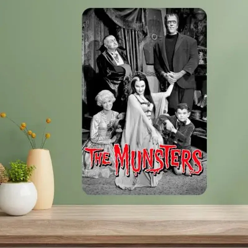 placa-de-metal-the-munsters-poster-do-programa-de-tv-1-unidade