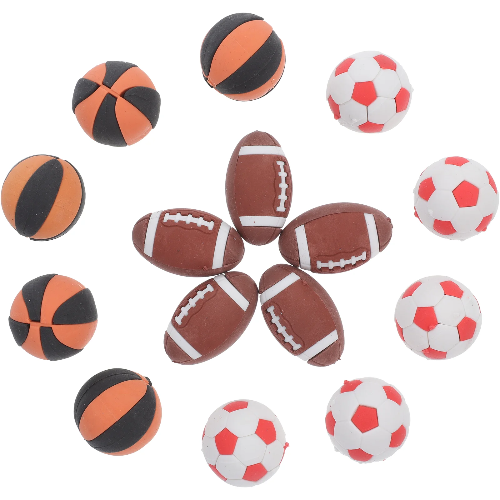 โปรดปราน Ball ยางลบดินสอตะกั่วยางลบโรงเรียนสวมใส่ MINI นักเรียนกีฬาสติกเกอร์