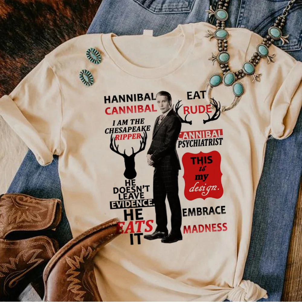 Hannibal tshirt women Y2K t-shirts girl manga y2k clothes