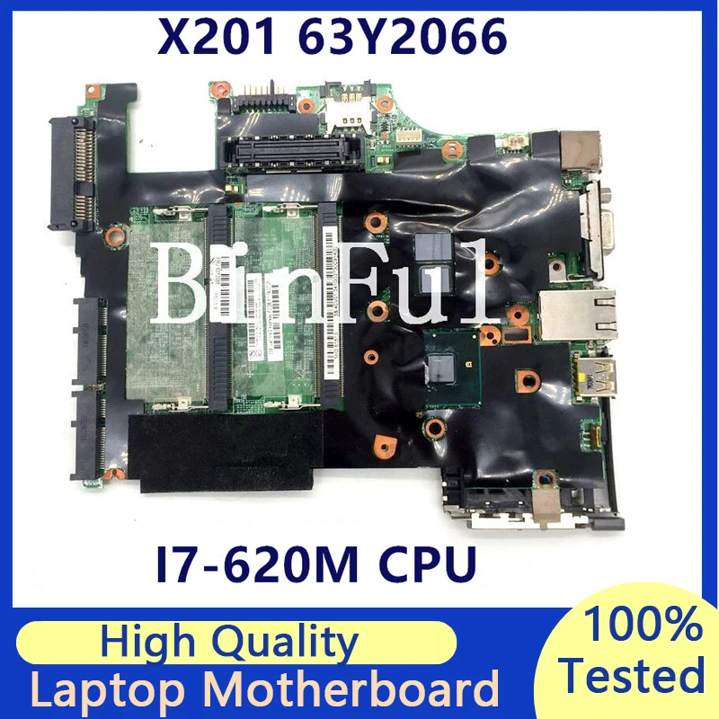 

Mainboar For Lenovo X201 X201I 63Y2066 08270-2 48.4CV13.021 Laptop Motherboard With I7-620M CPU QM57 DDR3 100% Fully Tested Good