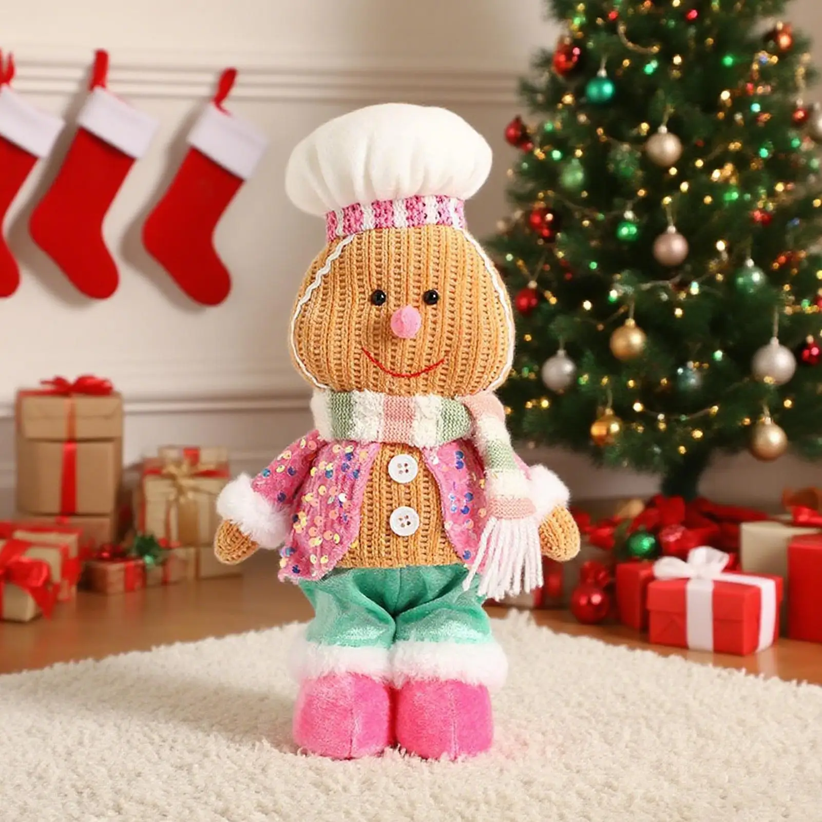 

Gingerbread Plush Toy Christmas Decorations Gingerbread Plush Soft Cuddly Doll Home Decorations For Family Kids Friends Toddler