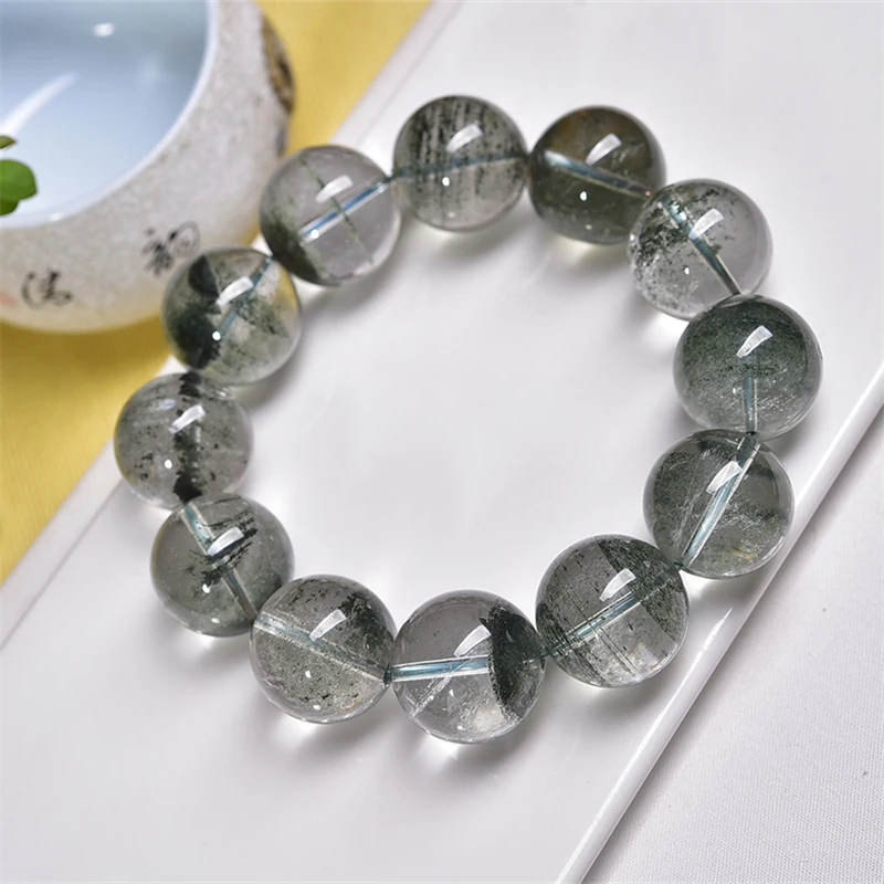 19MM Natural Green Garden Quartz Bracelet Crystal Reiki Healing High Quality Gemstone Fashion Jewelry 1PCS