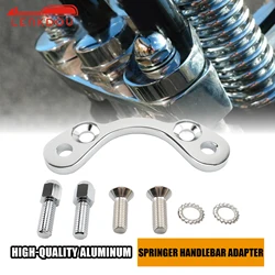 Motorcycle Chrome Springer Handlebar Tree Adapter Top Clamp 3.5