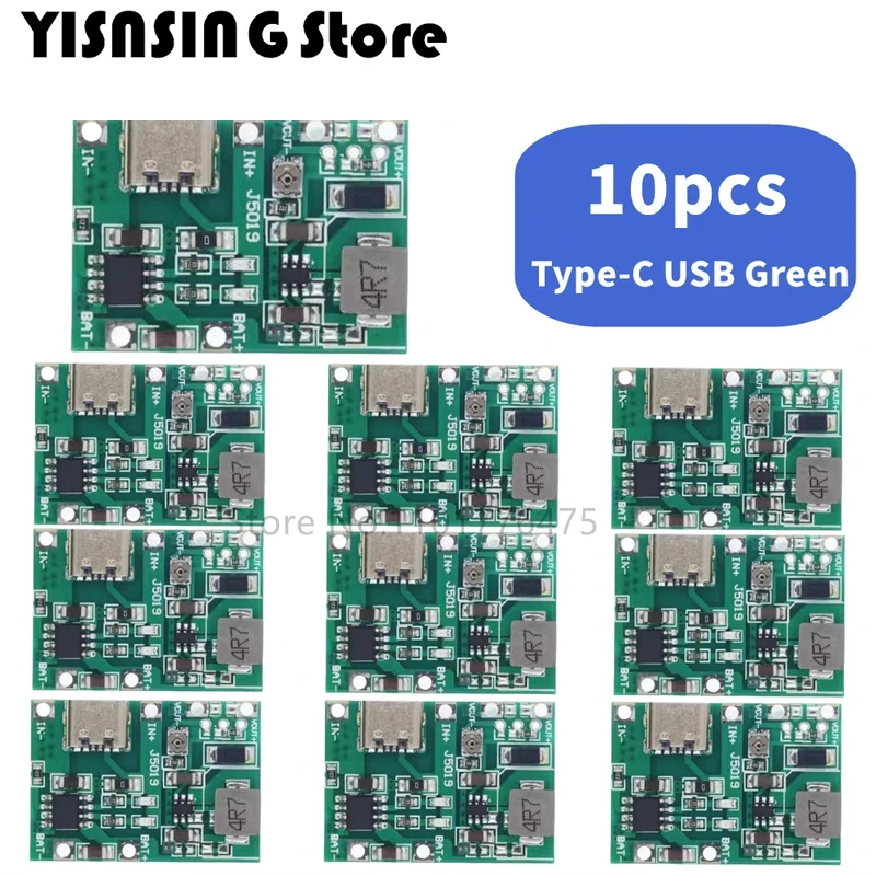 10pcs/TP4056 3.7V 4.2V 9V 5V 2A Adjustable Step Up Module 18650 Lithium Li-ion Battery Charging Discharge Power Board DIY Kit