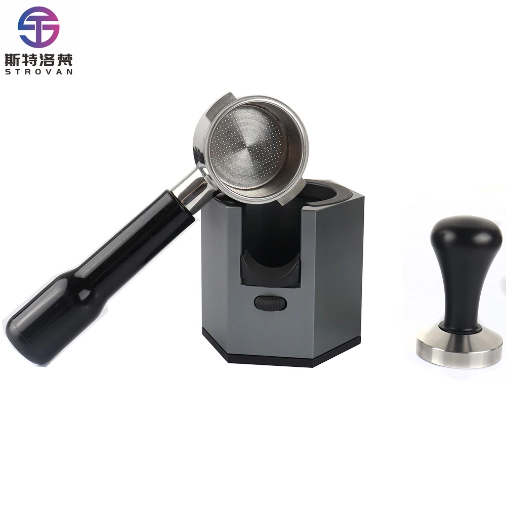 Blow Hopper Barista Space Tamping Station Coffee Tamper and Holder