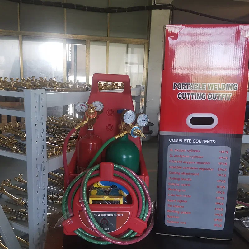 Industrial small gas cylinder suit, injection-suction all-copper welding and cutting set, oxygen filling equipment with pressure