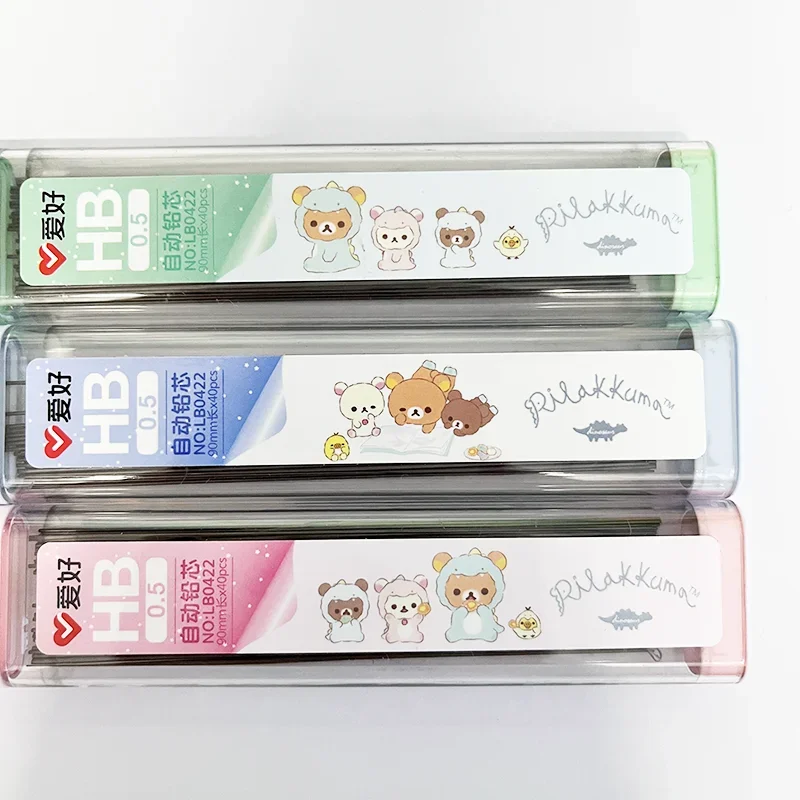 

3pcs AIHAO LB0422 0.5mm HB Rilaakkuma Mechanical Pencil Replace Lead Kawaii Pencil Refill Student Supplies Stationery