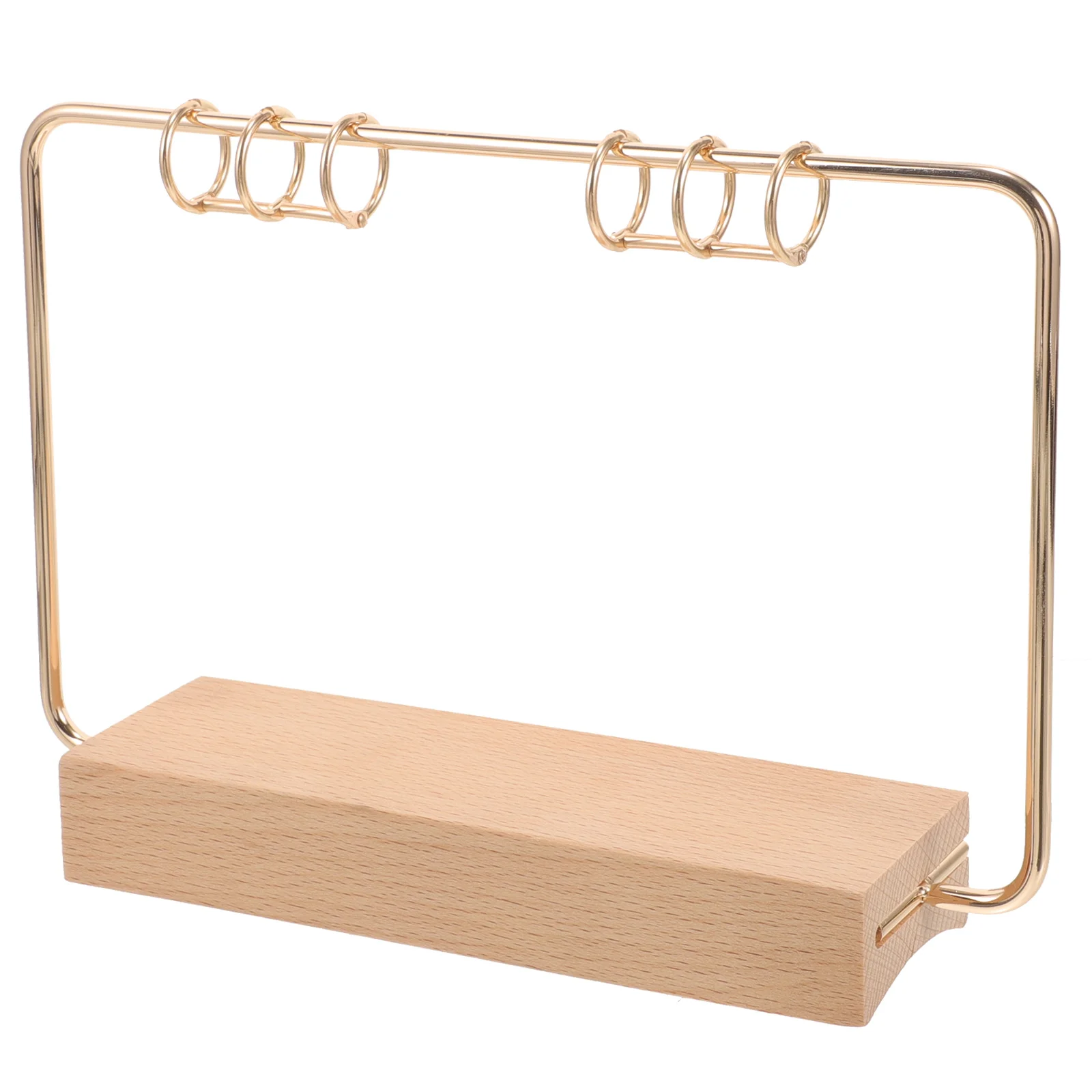 

Solid Wood Desk Calendar Base Stand Rack Home Accessories Support Photo Advent Calendars Holder Iron Frame Flip Bracket