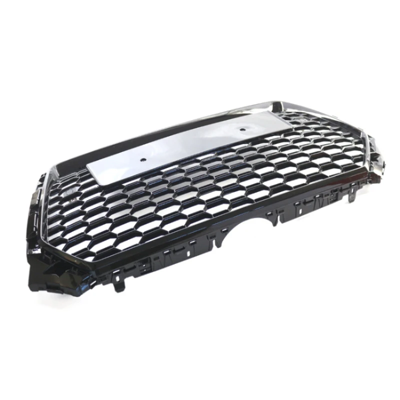 For Audi A4 Avant S4 S-line B9 2017 -2019 EU Version Honeycomb Grills Car Accessories Mesh Hex Grille Front Bumper Racing Grills