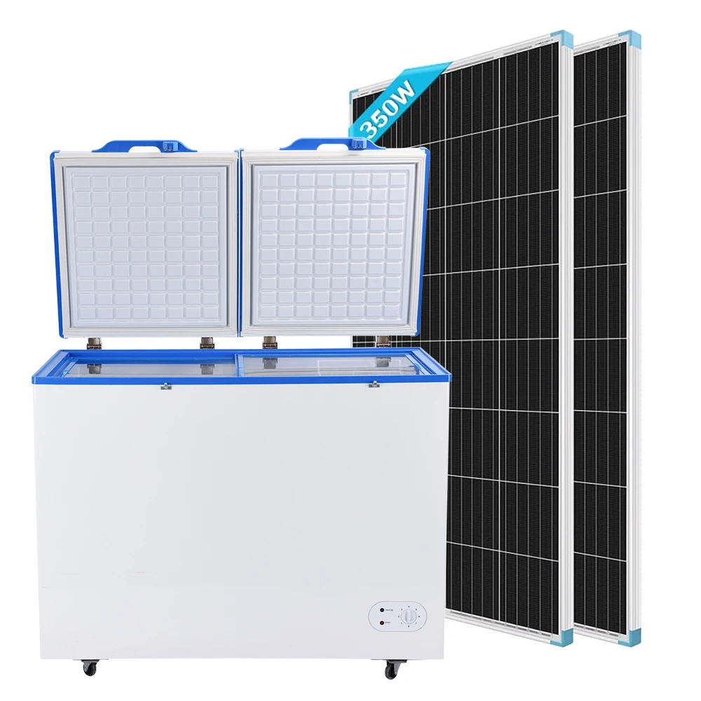 Refrigerador portátil con batería Solar CKD, congelador horizontal profundo de 12/24V en Nigeria, 100/150/200/250/300/350/400L/450L/500L/600L