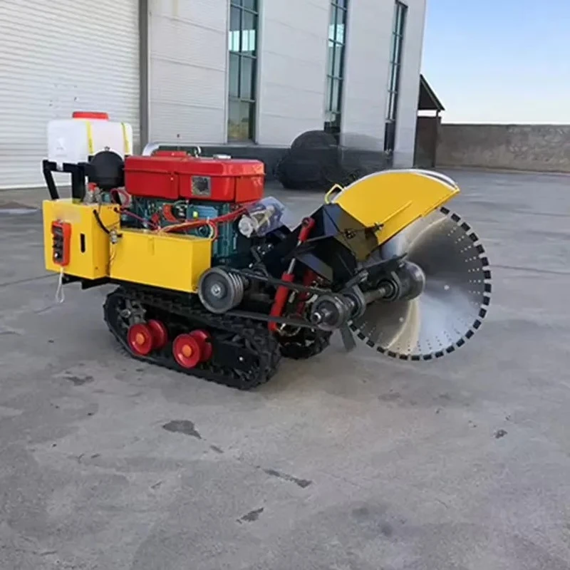 Crawler Engine 1000mm Automatic Road Cutting Machine with Track Cutter 200mm Cutting Depth & 100m/h Efficiency