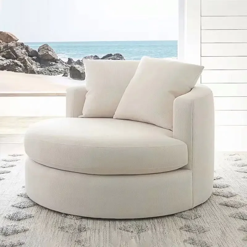 2026 Modern Round Egg Single Sofa Chair Living Room Revolving Lounge Chair Hotel Family Villa Leisure Design