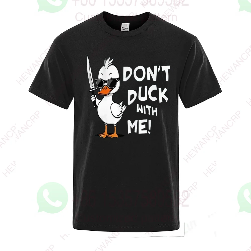 

Duck & Knife Funny Graphic Print Men's T-Shirt Men Cotton O-neck short sleeve tee Unisex Casual Oversized Tshirts streetwear Top