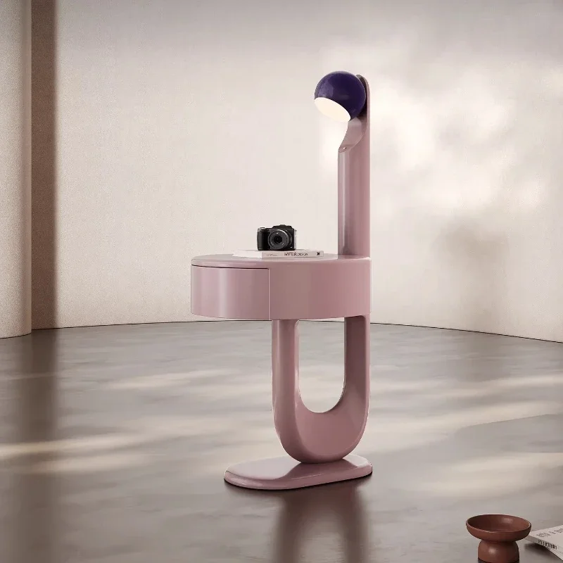 

Minimalist style, modern technology, futuristic, living room, sofa side table