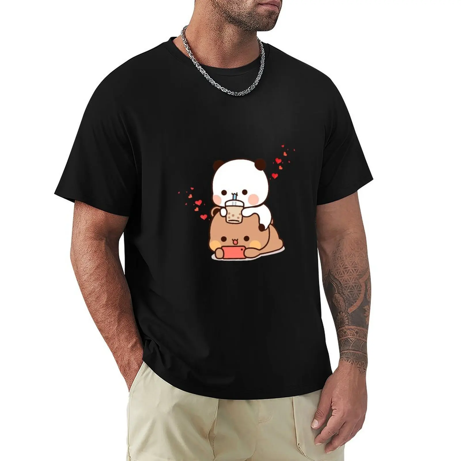 Bubu Dudu Chilling T-Shirt blanks customs aesthetic clothes t shirt men