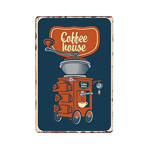 8x12 Inch Retro Metal Coffee Theme Metal Tin Signs Cafe Shop Plaque Vintage Bar Pub Wall Decorative Poster Home Decor aasd-09