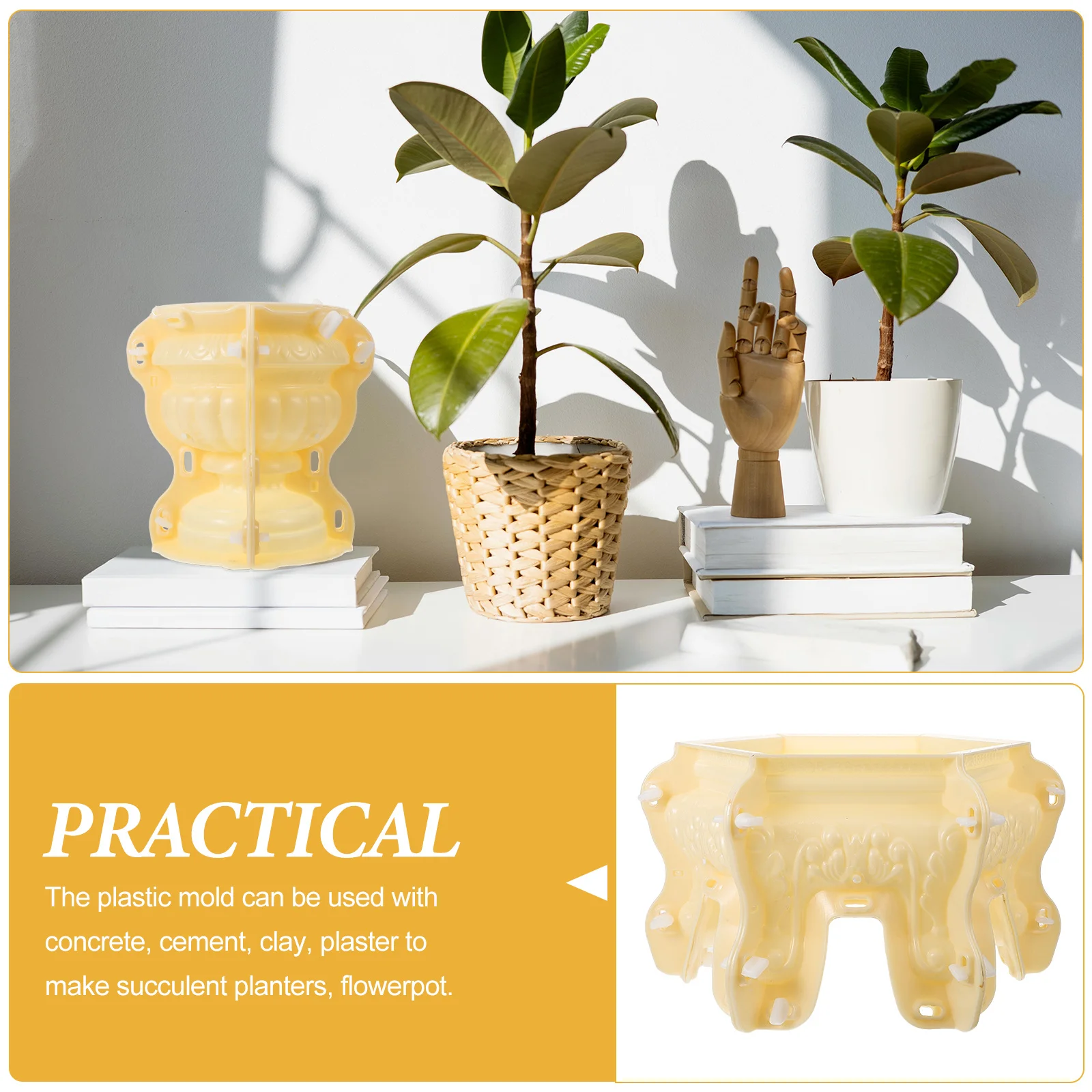 

DIY Flower Pot Base Mold Plastic Planter Stand Tool Unique Epoxy Design for Creative Garden Projects Flower Pot Base Mold