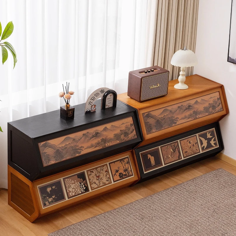 Multifunctional Bay Window Storage Cabinet Space-Saving Tatami Ottoman for Balcony Living Room