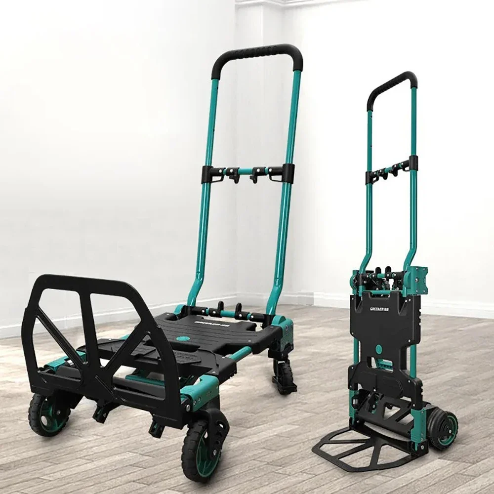 Carrello pieghevole Pull Cargo trazione multifunzionale Express Flat Small Trailer scale rampicanti strumento portatile per la movimentazione dei materiali