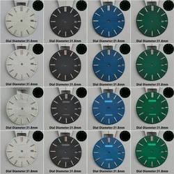 31.8MM diameter single calendar dial luminous dial, suitable for NH 35 watch movement accessories