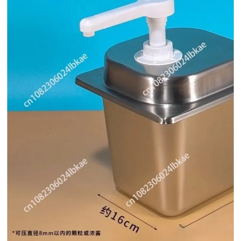 

Condiment Pump Bottle 2.3L Manual Salad Stainless Steel Detachable Ketchup Sauce Dispenser Pump for Bar Home SSSSSSS