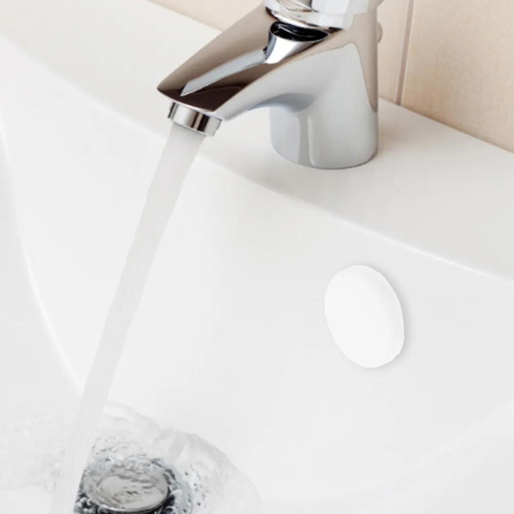 10Pcs Round Overflow Drain Cover for Sink Washbasin Bathtub Bathroom Sink Hole Cap Easy Press Fit No Tools Required White
