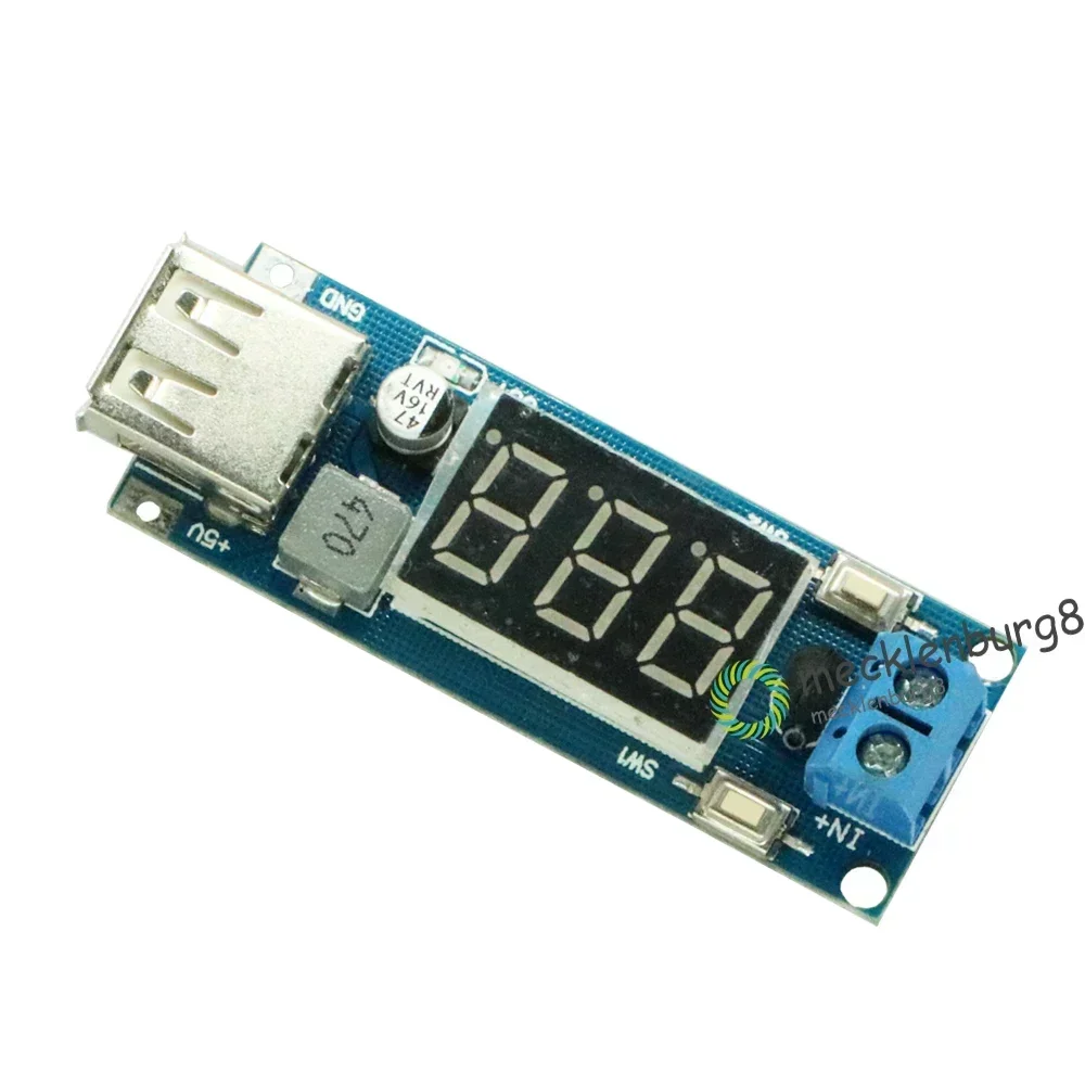 DC 4.5-40V To 5V 2A USB Charger LED Step-down Buck Converter Voltmeter Module Low Power for Arduino NEW