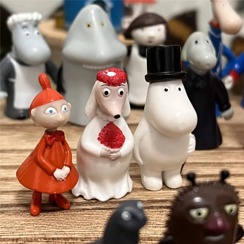 루즈 무민 가족 캘린더 시리즈 인형 장난감 피규어 장식품 액션 피규어 어린이 장난감 생일 선물