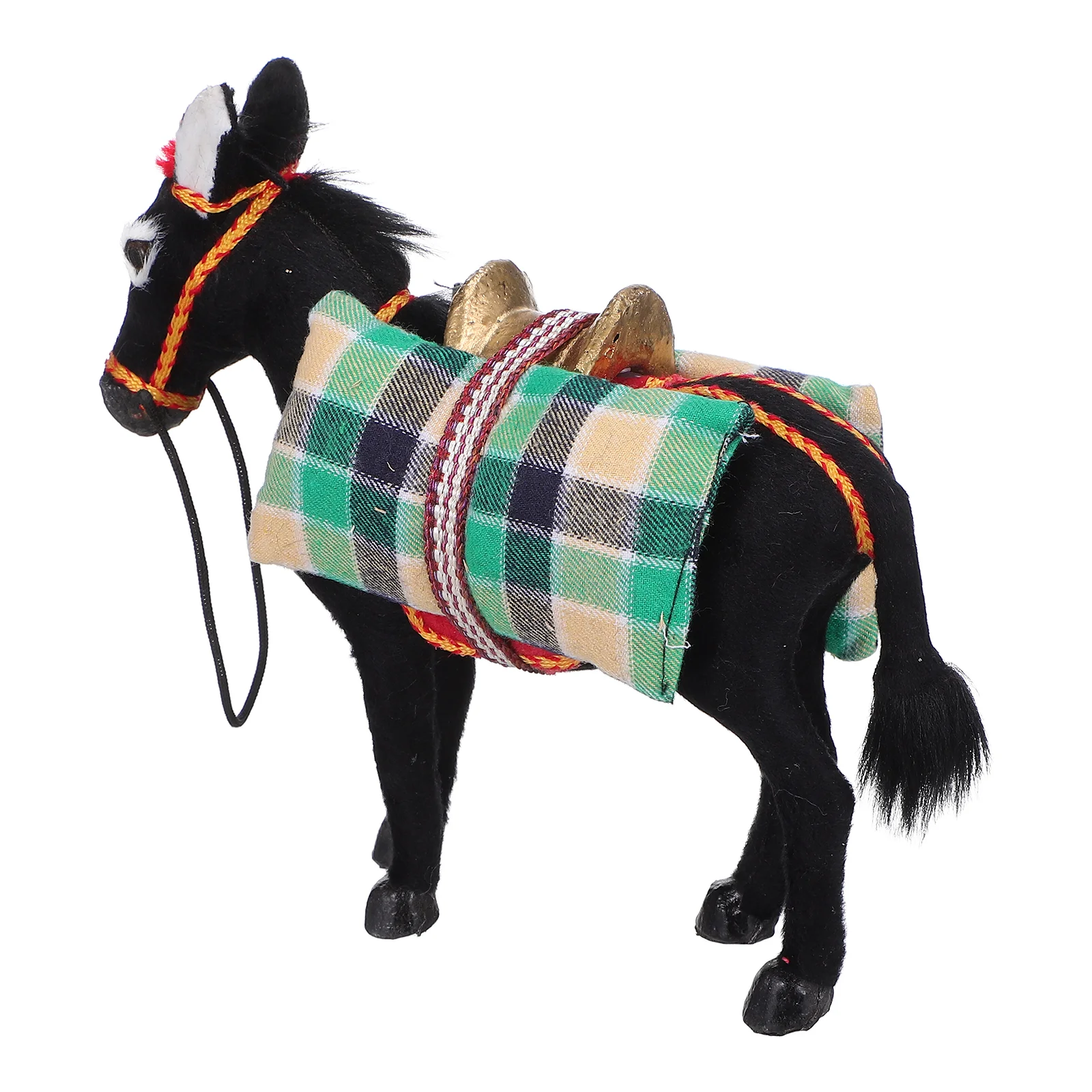 Simulation Animal Model Standing Donkey Statue Ornament Decorations Toy Farm Figures Plastic Animals Figurines