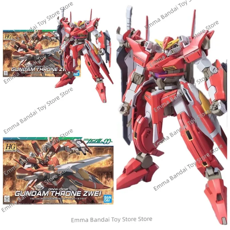 Figura de acción de anime Bandai HG 1/144 GNW-002 Gundam Throne Zwdi, modelo de Gundam para coleccionar, juguetes, regalo de cumpleaños para niños