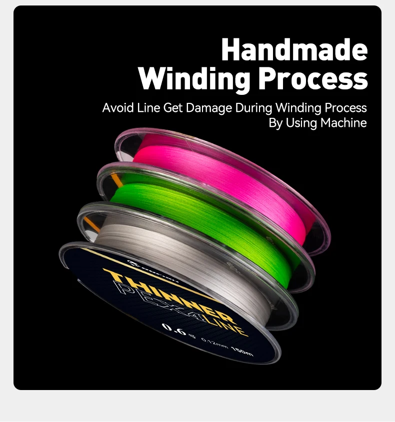 Yoofish Micro THINNER Angelschnüre 100 m 150 m geflochtene PE-Schnur 4 Stränge Japan Monofilament Angelschnur Karpfen Fliegenfischen Draht – Detail 7