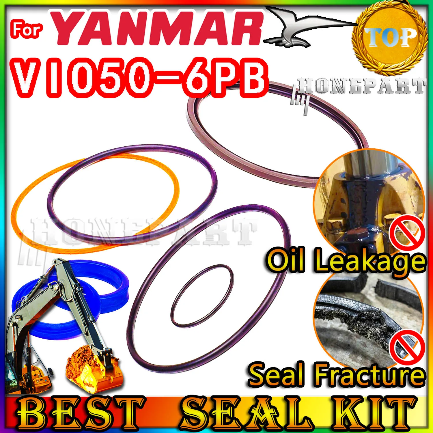 

Для Yanmar VIO50-6PB Ремкомплект сальника Рычаг стрелы Ковш Экскаватор Гидравлический цилиндр VIO50 6PB Тяжелый главный экскаватор Плавающий