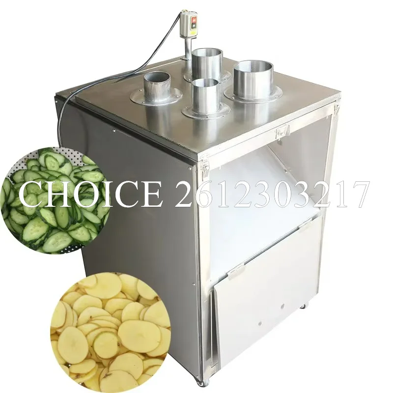 Electric Feed Size Customized Cutting Plantain Cucumber Banana Chips Fruit Carrot Potato Vegetable Cutter Slicing Cutting Maker