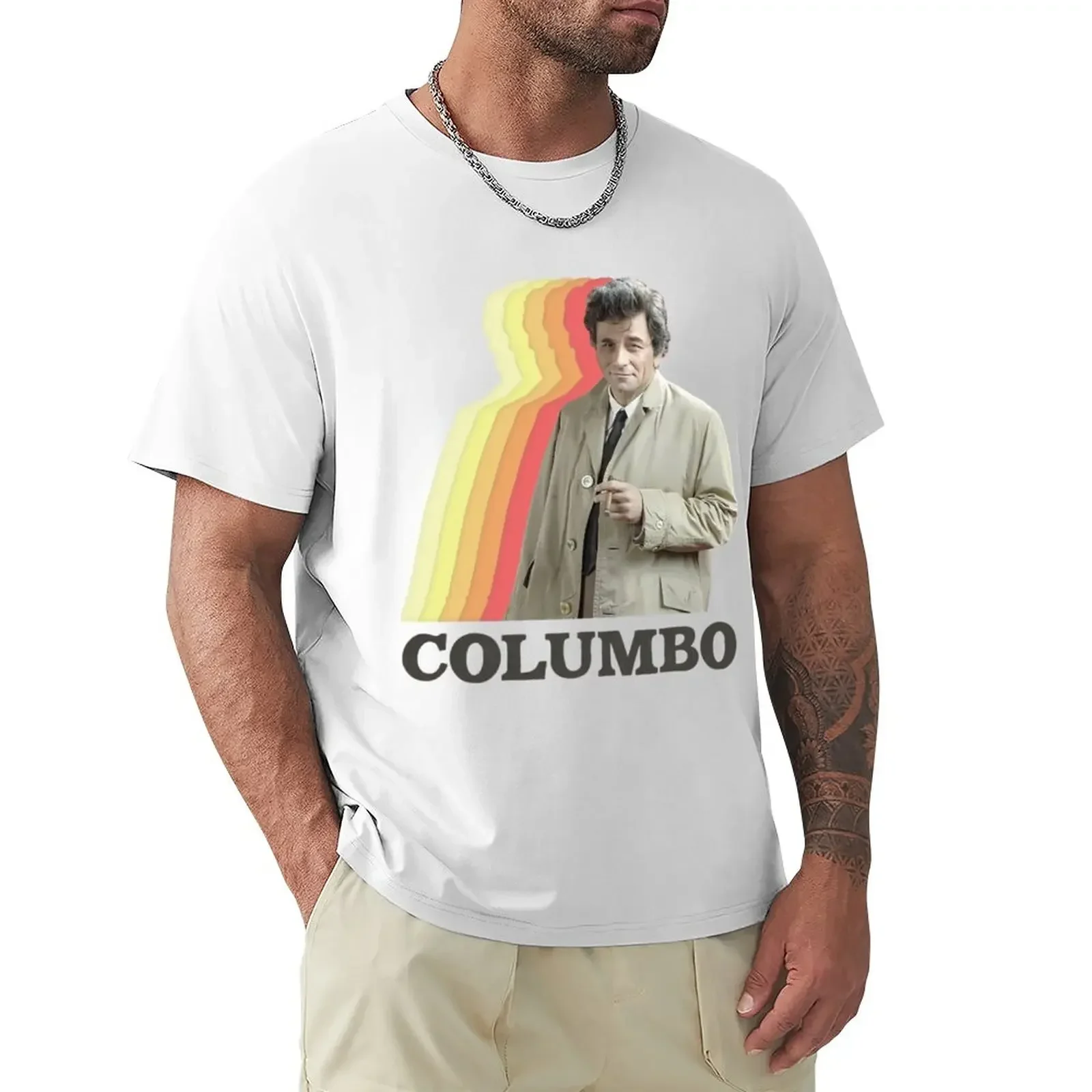 Columbo T-Shirt summer top designer shirts blue archive blanks funny t shirts for men