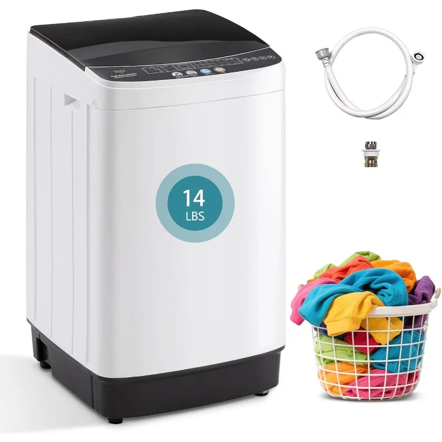 

1.9 Cu.Ft Portable Washing Machine FullAutomatic Electric Laundry Machine with 10 Programs Compact Clothes Wash and Spin Combo