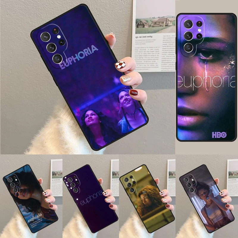 Cover For Samsung Galaxy S24 Ultra S21 S22 S8 S9 S10E Note 10 20 Plus FE S23 American TV Euphoria Zendaya Rue Phone case Coque