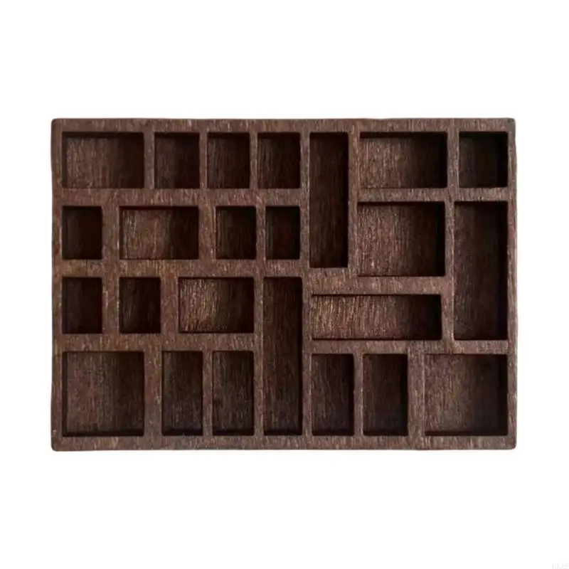 Miniature Natural Jewelry Holder Wooden Crystal Box Pocket Sized Trinket Storage Shelf for Jewellery Collectors