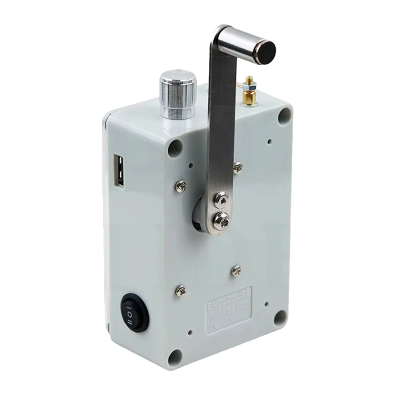 

A25F-Кемпинговый аварийный инструмент, 8-конденсаторный ручной генератор, кривошипное зарядное устройство, зарядка через USB, 2-минутная зарядка, воспламенители 40-50 раз