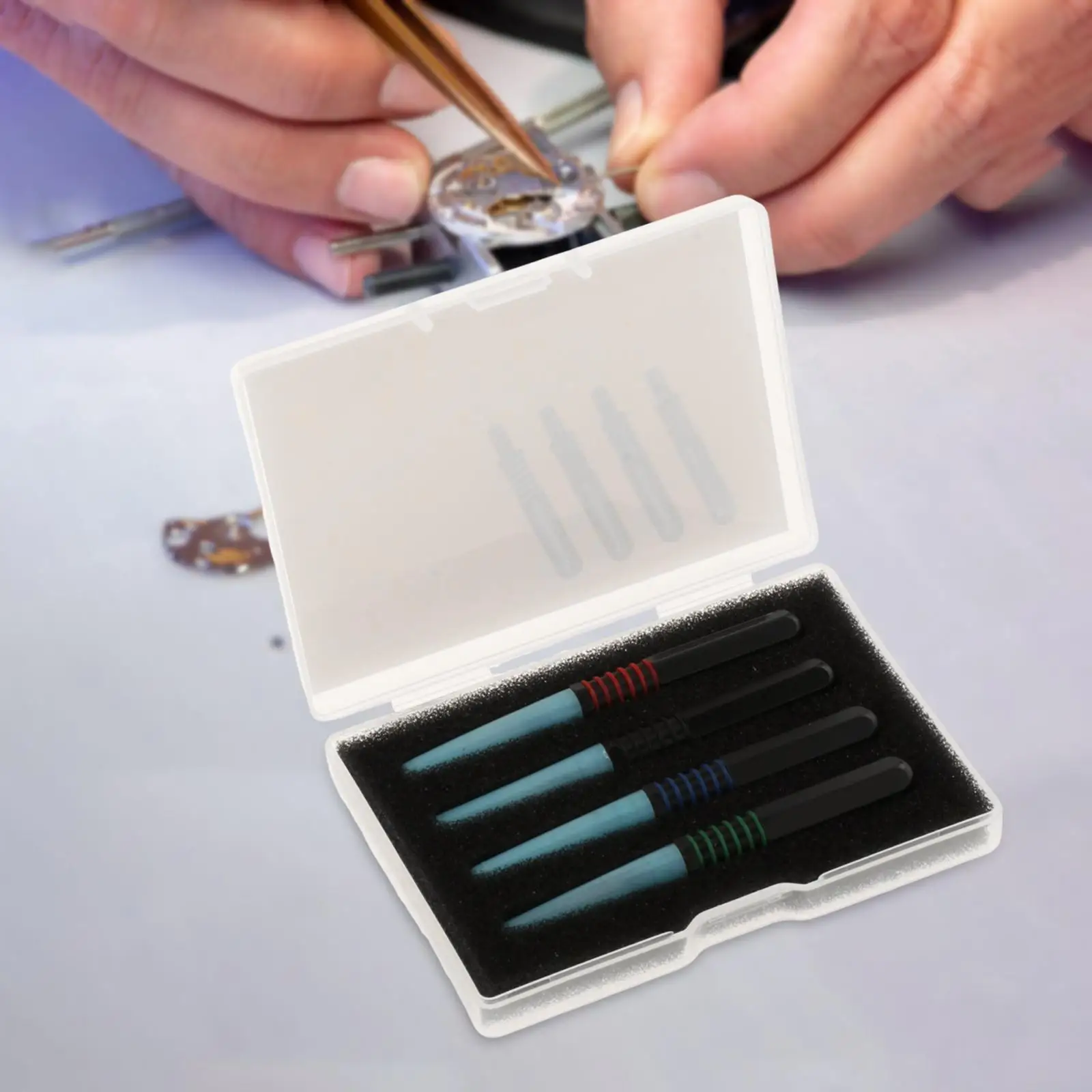 4x Watch Oiler Portable Watch Repair Tool for Watch Movement Clock Business