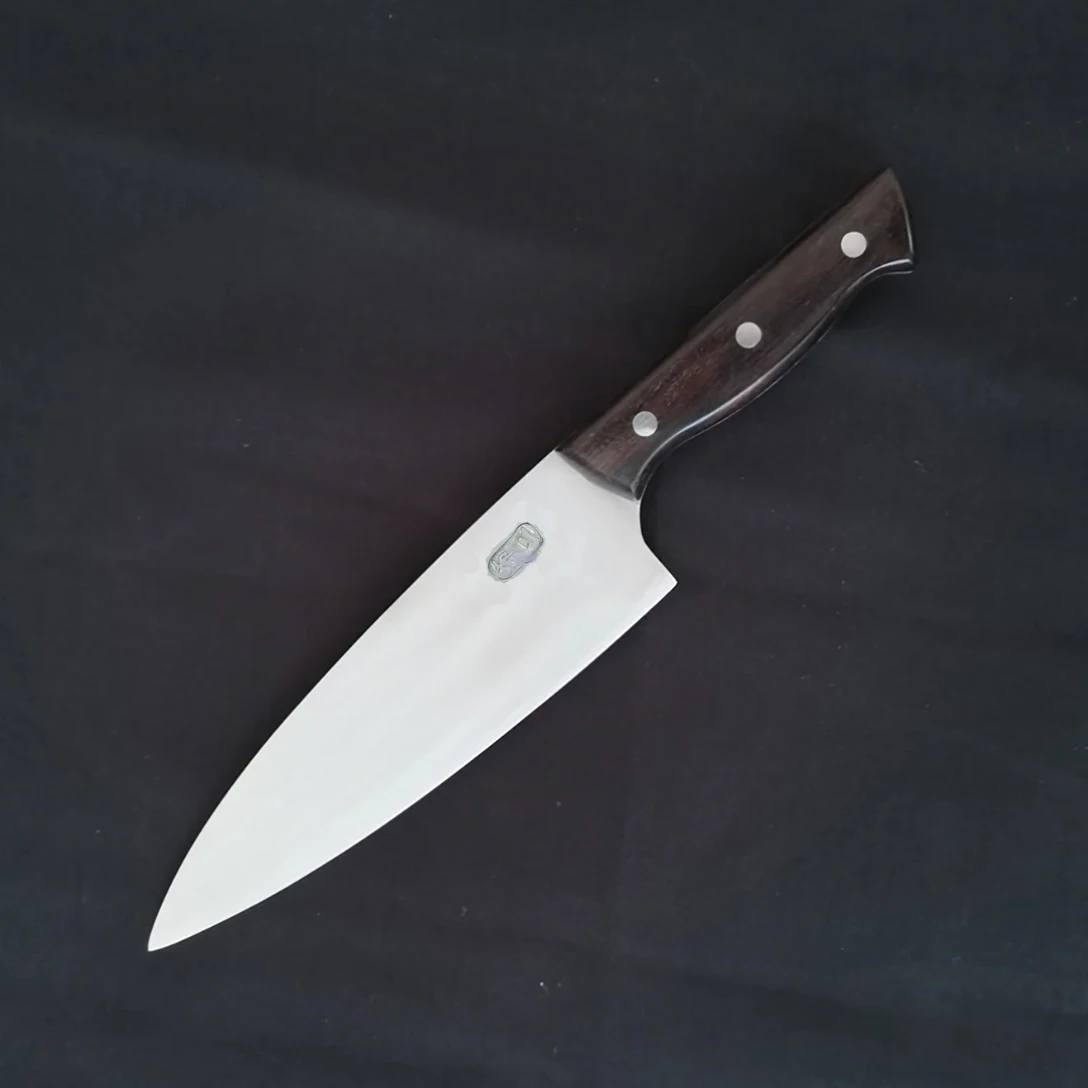 

8 Inch Chef Knife 3-layer BG42 Steel Blade Ebony Handle Cleaver Meat Slicing Vegetables Handmade Kitchen Knife