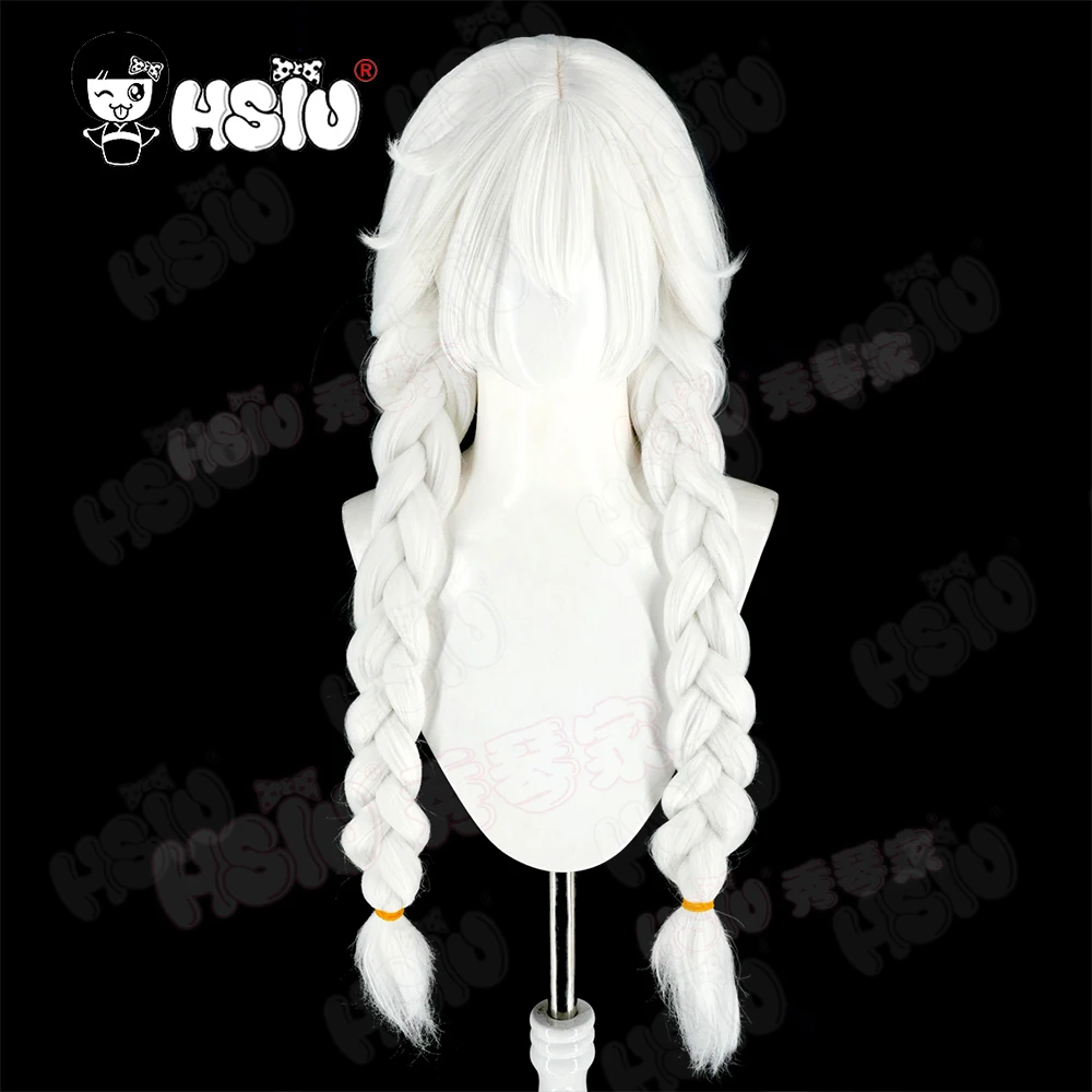 Парик для косплея Kiana HSIU 80 см, белые длинные волосы, синтетический парик + шапочка для парика, игра Honkai Impact Kiana Kaslana, парик для косплея