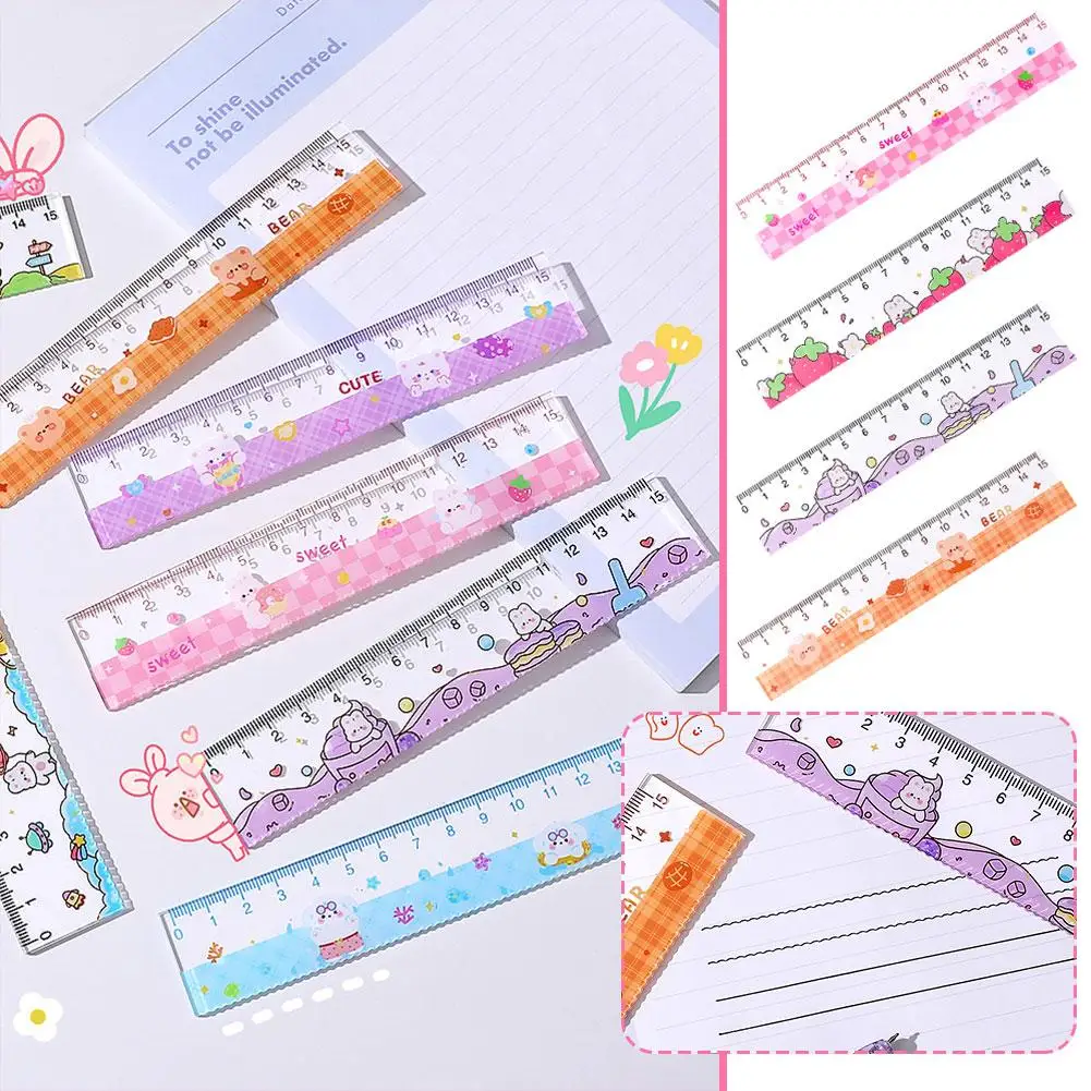 1pcs Kuromi Rotating Folding Ruler Cartoon Children's Primary Functional Stationery School Ruler Student Multi P8z6