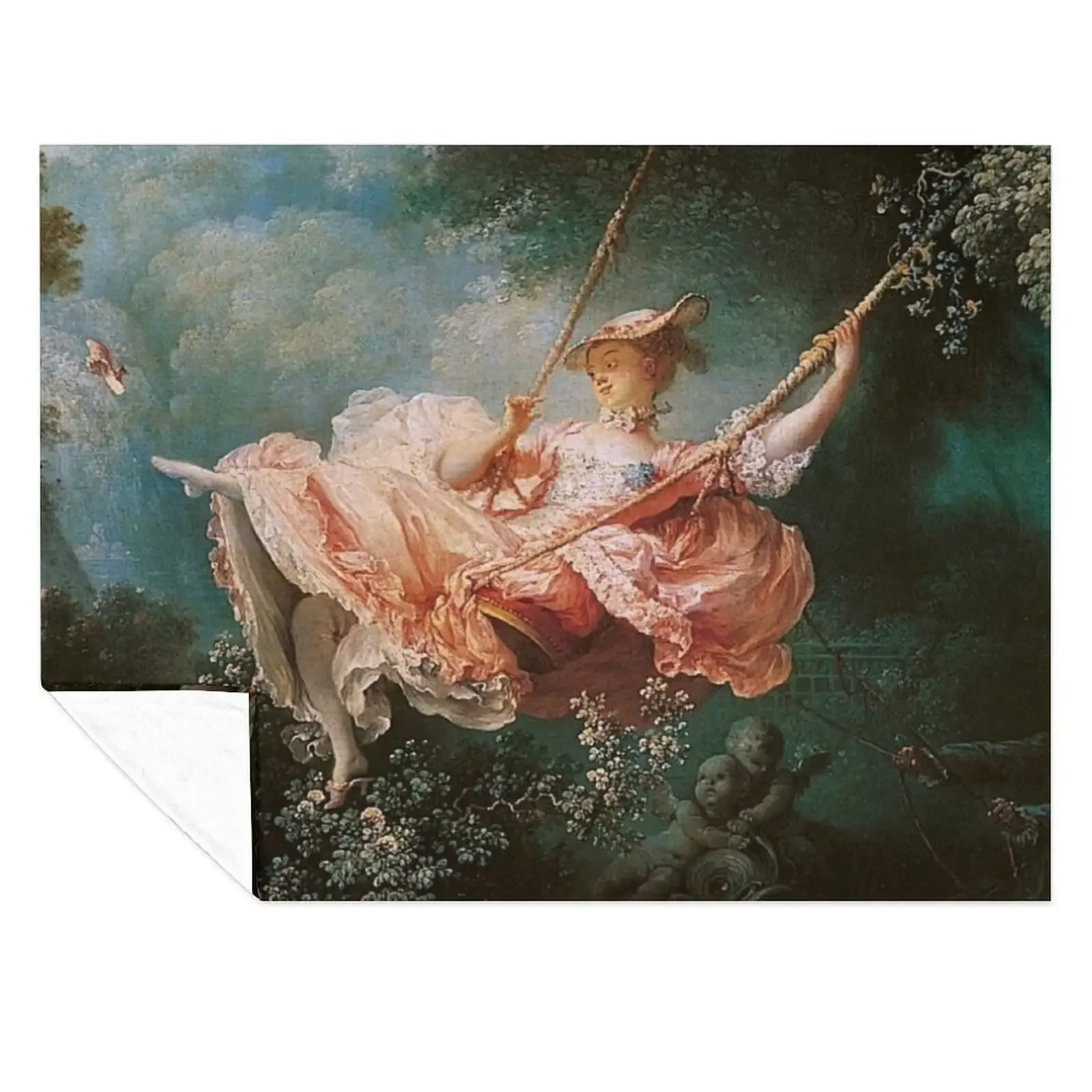 

The Swing Rococo Art Throw Blanket Thin warm for winter sofa bed Moving Blankets