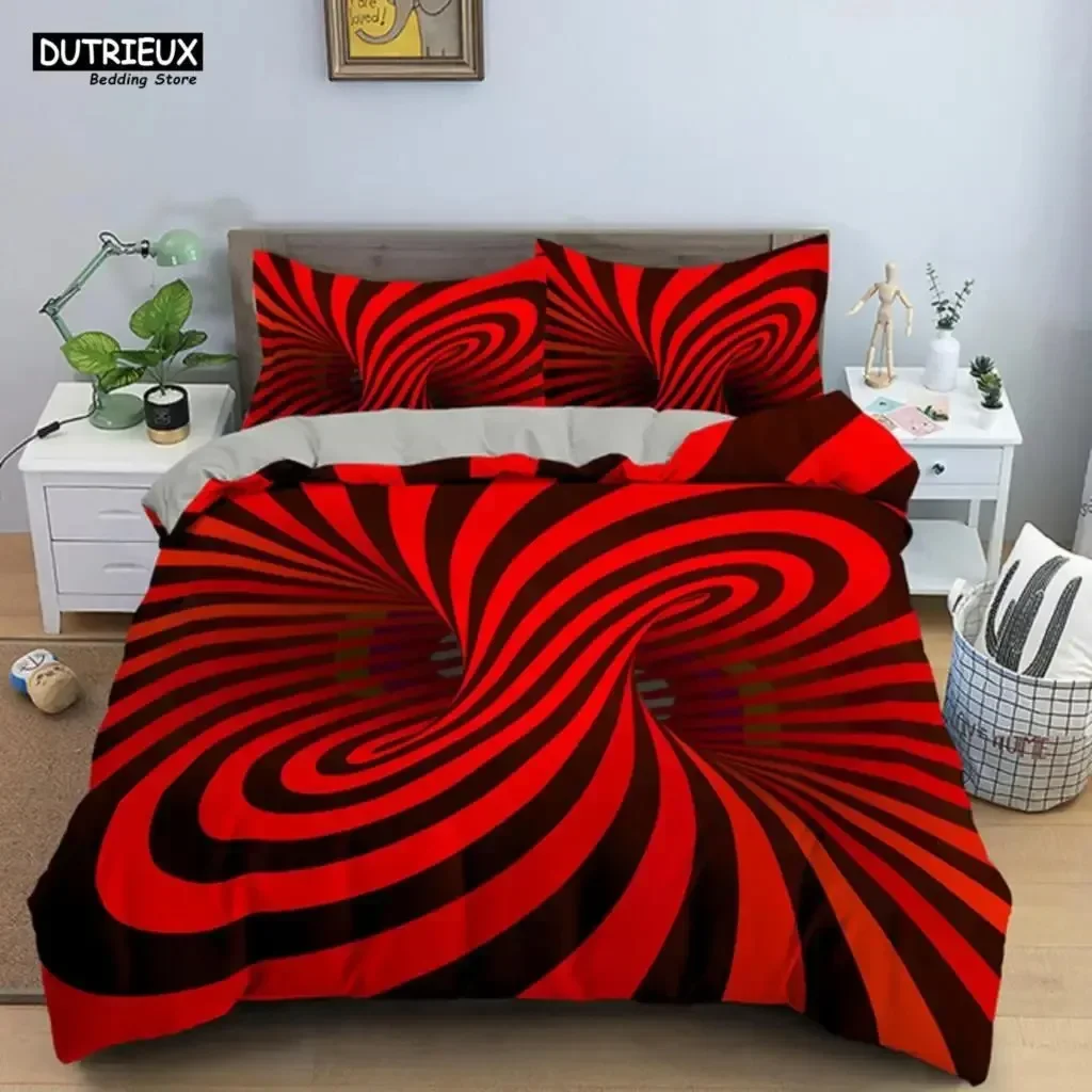

Комплект постельного белья с психоделической цифровой печатью, 3D пододеяльник, комплект из микрофибры для взрослых и женщин, односпальное постельное белье Queen King Twin, полноразмерное постельное белье