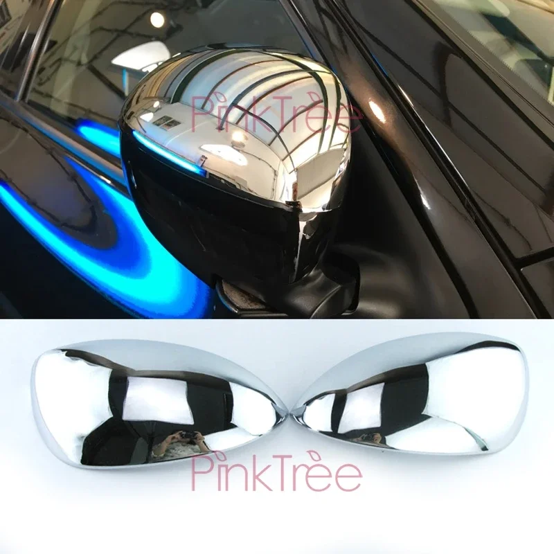For Nissan Juke 2011 2012 2013 Chrome Side Wing Door Mirror Cover Trim Car Styling Tuning Accessories view 3