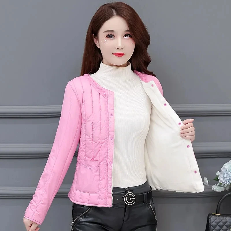 Autumn And Winter Warm Coats 2023 New Female Jacket Women's Lightweight Short Cotton Overcoat Slim Fit Portable Outwear