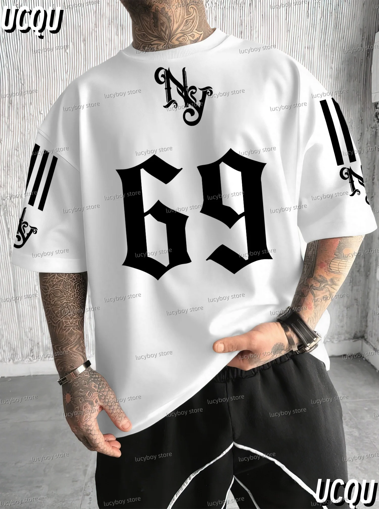 

2025 Summer Men's Ny 89 Graphic T Shirt Breathable Quick Dry O-Neck Short Sleeve Men Lightweight Jersey Tees Men Clothing