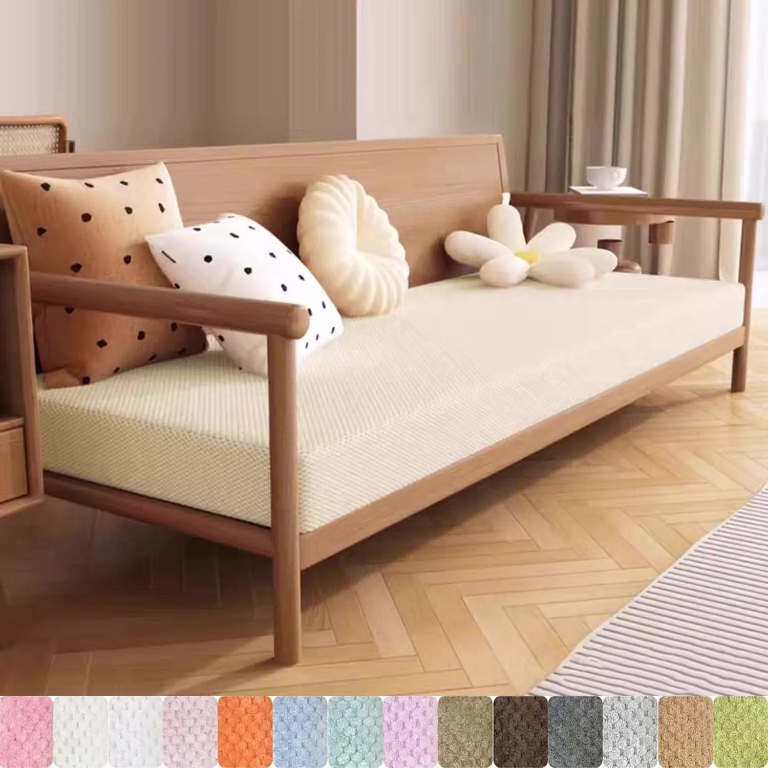 

5cm thickness Washable Windowsill Cushion, Patio Furniture Cushions, Bench Dining Chair Seat Terrace Seat Pad for Home Garden