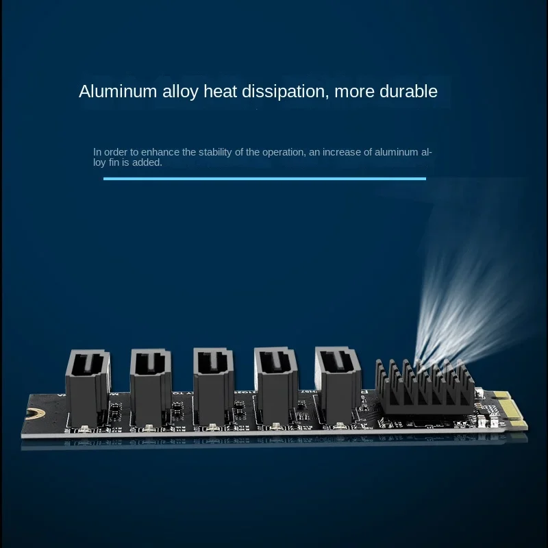 M.2 NGFF B-Key SATA إلى 5 منافذ SATA3 6Gbps محول توسيع القرص الصلب بطاقة ممتدة SATA 3.0 JM575 التحكم الرئيسي إضافة على البطاقات